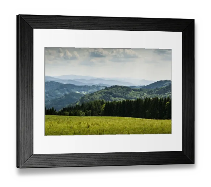 Framed Print : Meadow and wooded hills, at Freiamt, Black Forest, Baden-Wurttemberg, Germany Framed Print : Meadow and wooded hills, at Freiamt, Black Forest, Baden-Wurttemberg, Germany