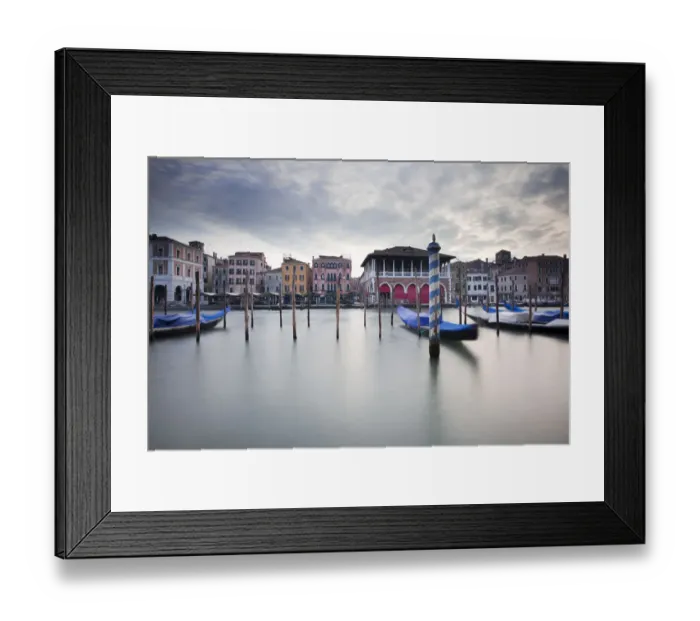 Framed Print : Grand Canal, Canal Grande with boats and palazzi at dusk, Venice, Venezien, Italy Framed Print : Grand Canal, Canal Grande with boats and palazzi at dusk, Venice, Venezien, Italy