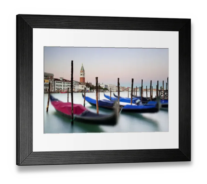 Framed Print : Gondolas on the Grand Canal, Canal Grande, at dusk, Venice, Venezien, Italy Framed Print : Gondolas on the Grand Canal, Canal Grande, at dusk, Venice, Venezien, Italy