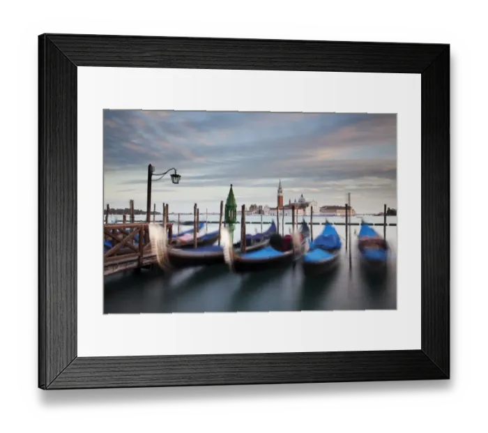 Framed Print : Gondolas and San Giorgio Maggiore at back, from St. Marks Square, Venice, Venezien, Italy Framed Print : Gondolas and San Giorgio Maggiore at back, from St. Marks Square, Venice, Venezien, Italy