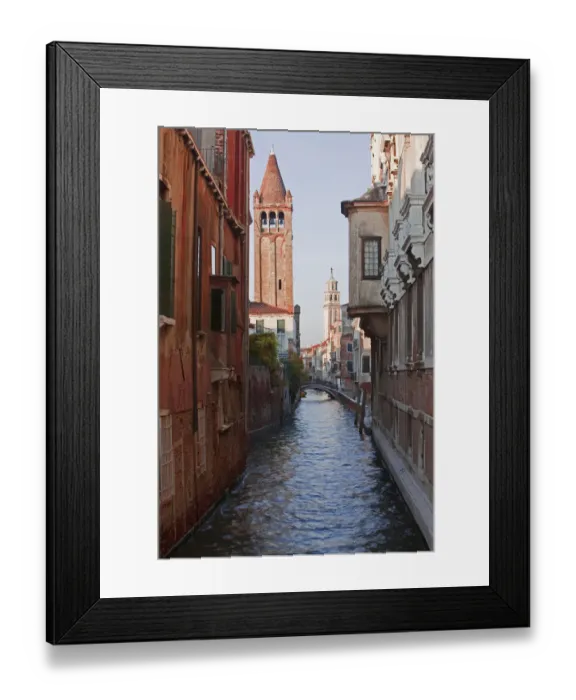 Framed Print : Canal, Venice, Venezien, Italy