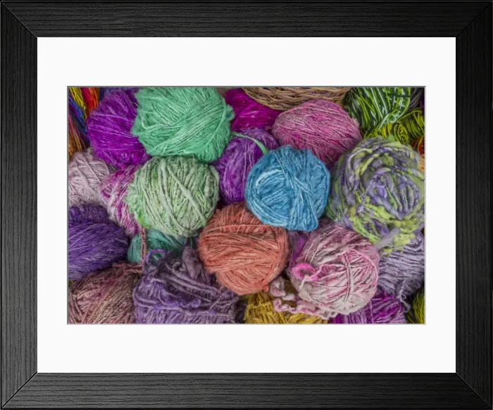 Framed Print : Colourful wool, Chile Framed Print : Colourful wool, Chile