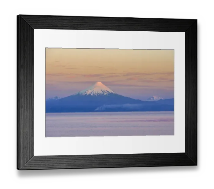 Framed Print : Osorno volcano in the evening light, Frutillar, Los Lagos Region, Chile Framed Print : Osorno volcano in the evening light, Frutillar, Los Lagos Region, Chile