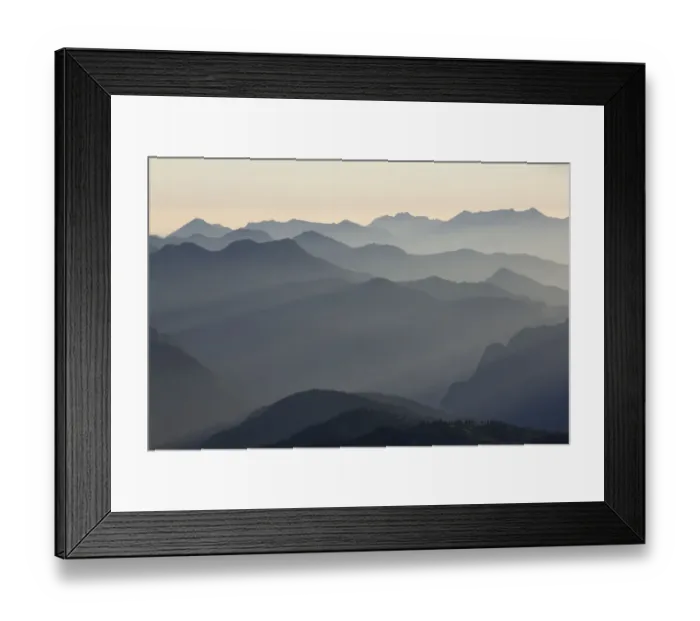 Framed Print : Backlit mountain ridges seen from Hochiss Mountain in Rofan, Maurach, Tyrol, Austria Framed Print : Backlit mountain ridges seen from Hochiss Mountain in Rofan, Maurach, Tyrol, Austria