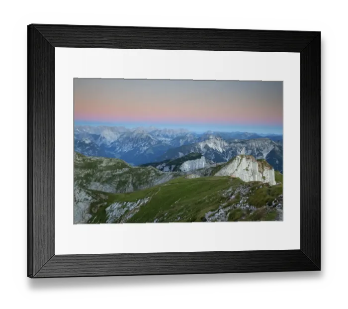 Framed Print : Ridge of Dalfazer Joch Mountain seen from Hochiss Mountain in Rofan, Maurach, Tyrol, Austria Framed Print : Ridge of Dalfazer Joch Mountain seen from Hochiss Mountain in Rofan, Maurach, Tyrol, Austria