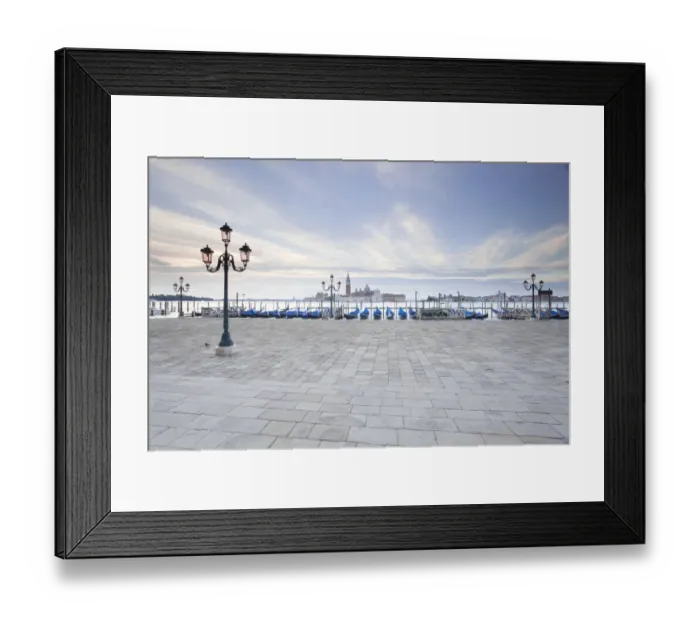 Framed Print : Gondolas and San Giorgio Maggiore at back, from St Marks Square, Venice, Venezien, Italy Framed Print : Gondolas and San Giorgio Maggiore at back, from St Marks Square, Venice, Venezien, Italy