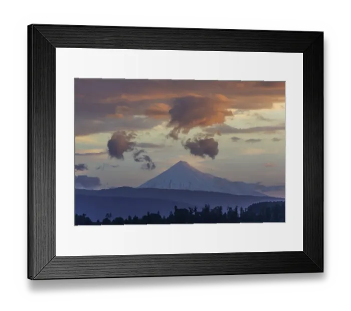 Framed Print : Puyehue volcano in the evening light, Puyehue, Los Lagos Region, Chile Framed Print : Puyehue volcano in the evening light, Puyehue, Los Lagos Region, Chile