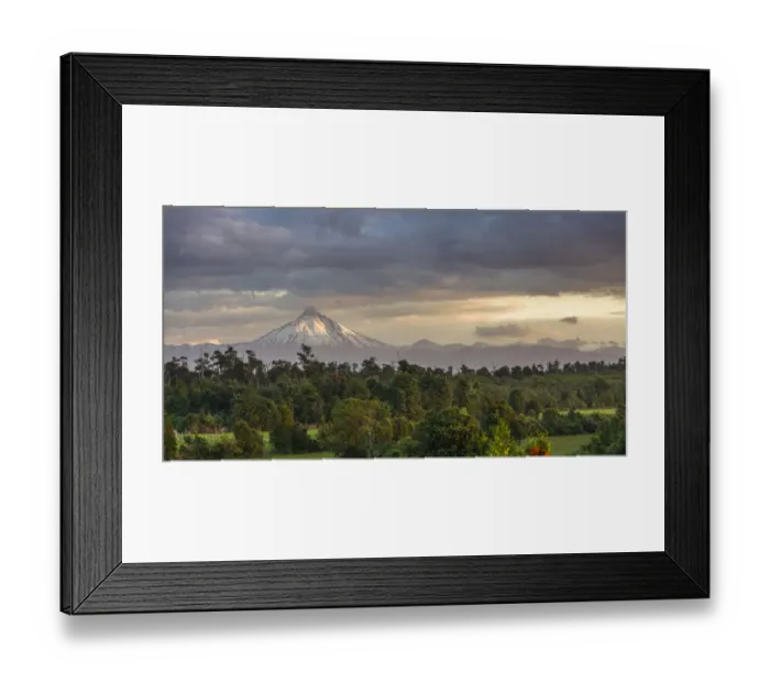 Framed Print : Puyehue volcano in the evening light, Puyehue, Los Lagos Region, Chile Framed Print : Puyehue volcano in the evening light, Puyehue, Los Lagos Region, Chile