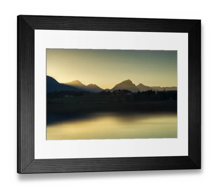 Framed Print : Evening light on the shore of Hopfensee Lake, Allgaeu Alps at back, Fuessen, Ostallgaeu region, Allgaeu, Bavaria, Germany, Europe Framed Print : Evening light on the shore of Hopfensee Lake, Allgaeu Alps at back, Fuessen, Ostallgaeu region, Allgaeu, Bavaria, Germany, Europe
