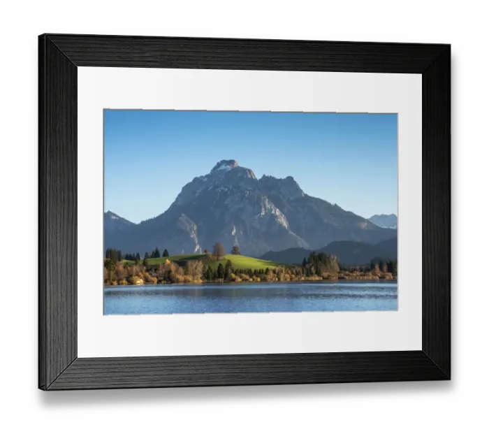 Framed Print : Mt Saeuling, 2047m, Ammergau Alps, at front Hopfensee Lake near Fuessen, Ostallgaeu region, Allgaeu, Bavaria, Germany, Europe Framed Print : Mt Saeuling, 2047m, Ammergau Alps, at front Hopfensee Lake near Fuessen, Ostallgaeu region, Allgaeu, Bavaria, Germany, Europe