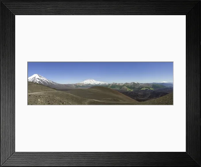 Framed Print : Lonquimay volcano, left, and Tolhuaca volcano, Lonquimay, Region de la Araucania, Chile Framed Print : Lonquimay volcano, left, and Tolhuaca volcano, Lonquimay, Region de la Araucania, Chile