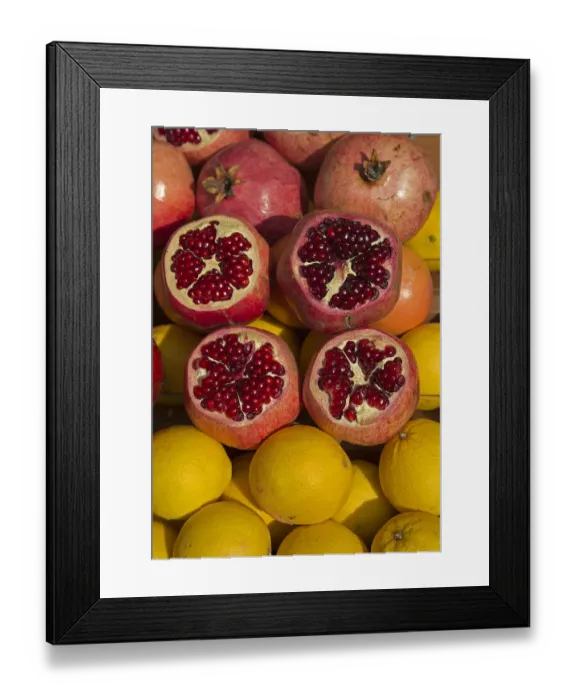 Framed Print : Pomegranates and lemons Framed Print : Pomegranates and lemons