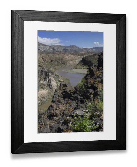 Framed Print : Lava of the Cerro Payun volcano and the Grande river, Mendoza province, Argentina Framed Print : Lava of the Cerro Payun volcano and the Grande river, Mendoza province, Argentina