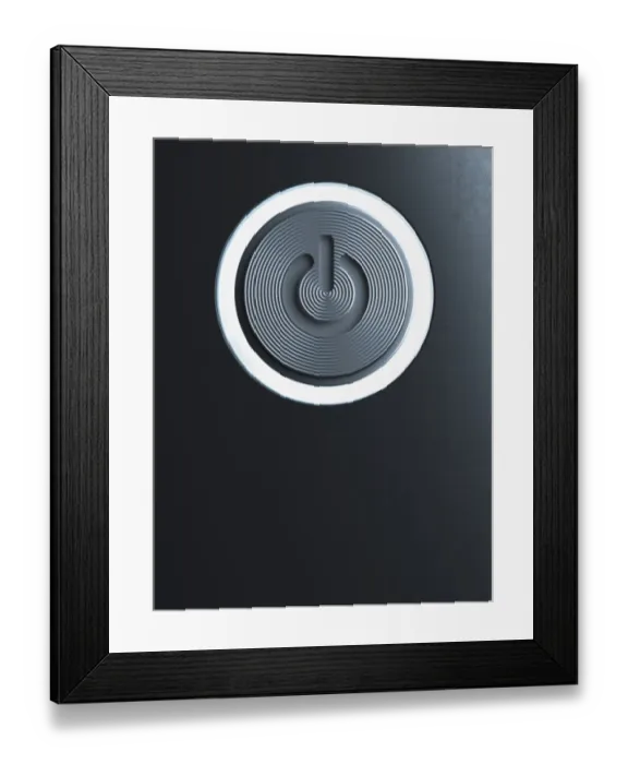 Framed Print : Start button Framed Print : Start button