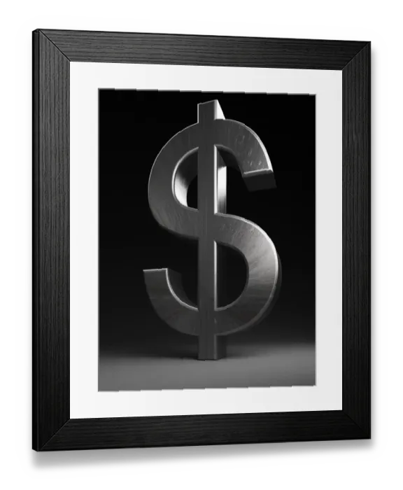 Framed Print : Dollar sign Framed Print : Dollar sign