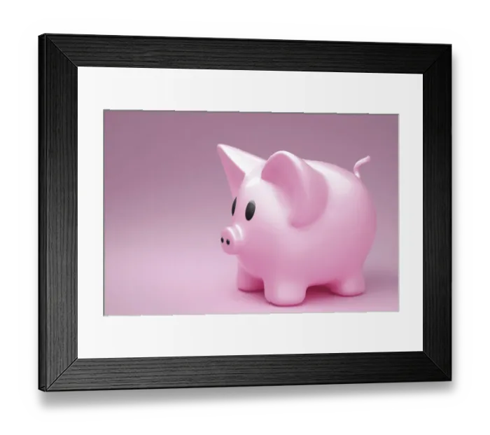Framed Print : Piggy bank Framed Print : Piggy bank