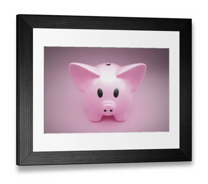 Framed Print : Piggy bank Framed Print : Piggy bank