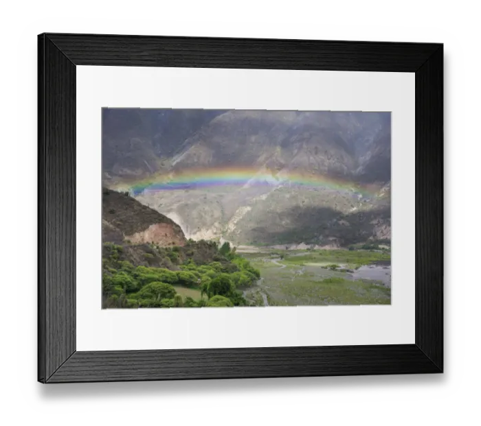 Framed Print : Rainbow over the Quebrada de Escoipe valley, Salta Province, Argentina Framed Print : Rainbow over the Quebrada de Escoipe valley, Salta Province, Argentina