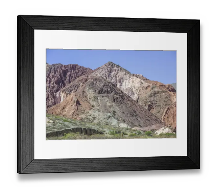 Framed Print : Colorful mineral-rich mountains, at Purmamarca, Jujuy Province, Argentina Framed Print : Colorful mineral-rich mountains, at Purmamarca, Jujuy Province, Argentina