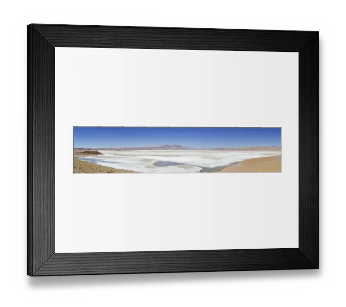 Framed Print : Salt lake on the road to Argentina, 27CH, San Pedro de Atacama, Antofagasta Region, Chile