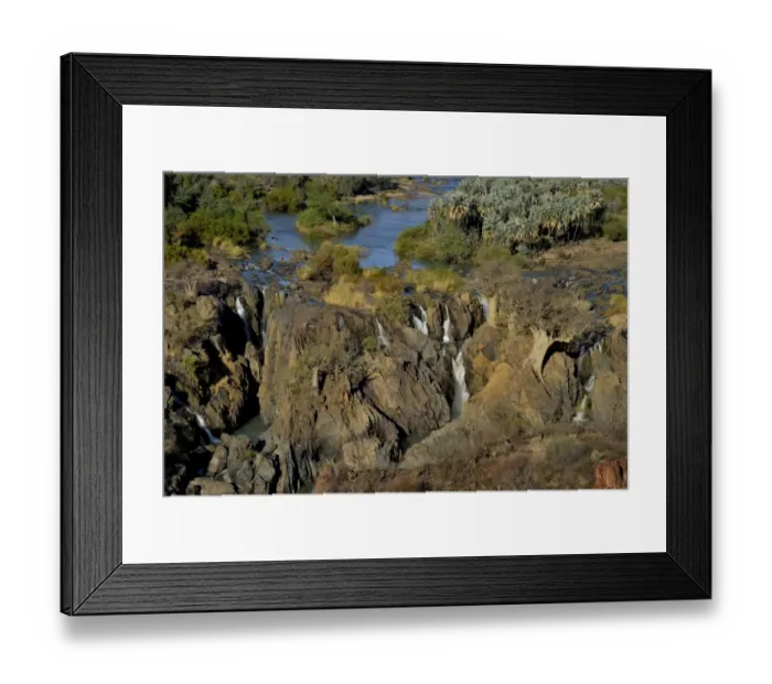 Framed Print : Epupa Falls, waterfalls of the Kunene River on the Namibian-Angolan border, Kunene Region, Namibia Framed Print : Epupa Falls, waterfalls of the Kunene River on the Namibian-Angolan border, Kunene Region, Namibia