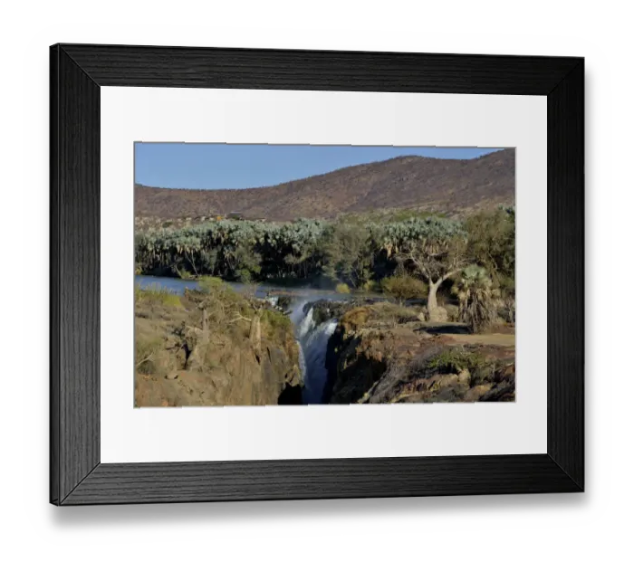 Framed Print : Epupa Falls, waterfalls of the Kunene River on the Namibian-Angolan border, Kunene Region, Namibia Framed Print : Epupa Falls, waterfalls of the Kunene River on the Namibian-Angolan border, Kunene Region, Namibia
