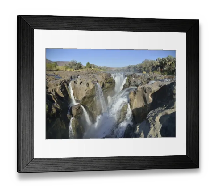 Framed Print : Epupa Falls, waterfalls of the Kunene River on the Namibian-Angolan border, Kunene Region, Namibia Framed Print : Epupa Falls, waterfalls of the Kunene River on the Namibian-Angolan border, Kunene Region, Namibia