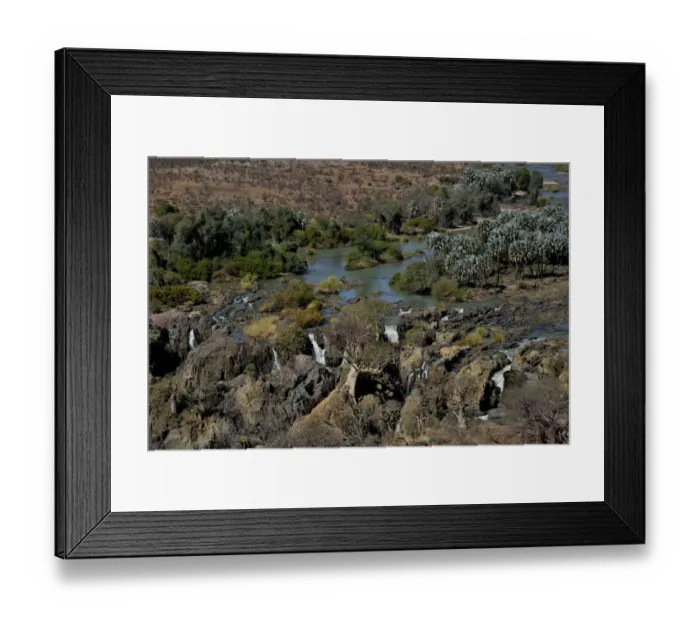 Framed Print : Epupa Falls, waterfalls of the Kunene River on the Namibian-Angolan border, Kunene Region, Namibia Framed Print : Epupa Falls, waterfalls of the Kunene River on the Namibian-Angolan border, Kunene Region, Namibia