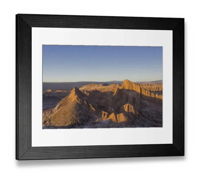 Framed Print : Valle de la Luna or Valley of the Moon in the evening light, San Pedro de Atacama, Antofagasta Region, Chile Framed Print : Valle de la Luna or Valley of the Moon in the evening light, San Pedro de Atacama, Antofagasta Region, Chile