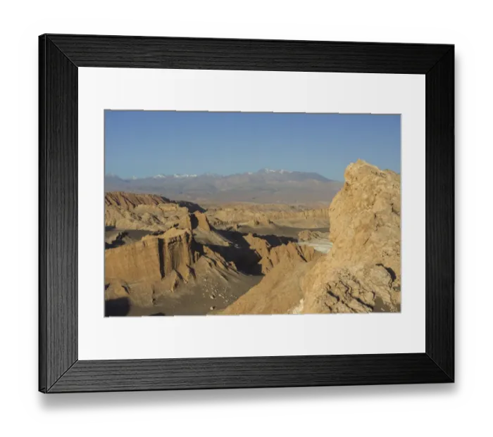 Framed Print : Valle de la Luna or Valley of the Moon in the evening light, San Pedro de Atacama, Antofagasta Region, Chile