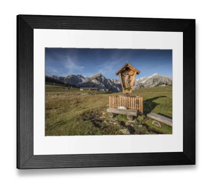 Framed Print : Wayside cross on the Walderalm, Tyrol, Austria Framed Print : Wayside cross on the Walderalm, Tyrol, Austria