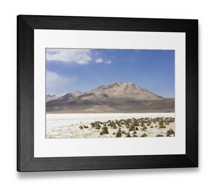 Framed Print : Salt lake Salar de Surire, partly mine and partly nature reserve, Putre, Arica y Parinacota Region, Chile Framed Print : Salt lake Salar de Surire, partly mine and partly nature reserve, Putre, Arica y Parinacota Region, Chile