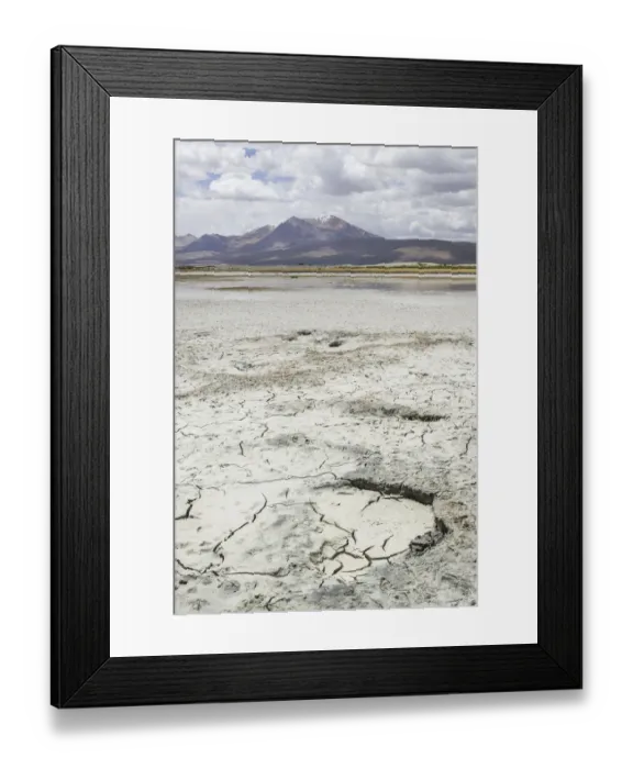 Framed Print : An almost dried up salt lake, Putre, Arica and Parinacota Region, Chile Framed Print : An almost dried up salt lake, Putre, Arica and Parinacota Region, Chile