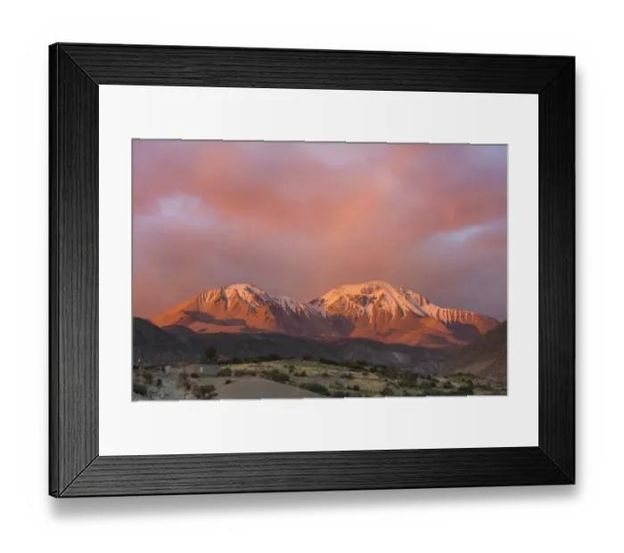 Framed Print : The Taapaca volcano at sunset, Putre, Arica and Parinacota Region, Chile Framed Print : The Taapaca volcano at sunset, Putre, Arica and Parinacota Region, Chile