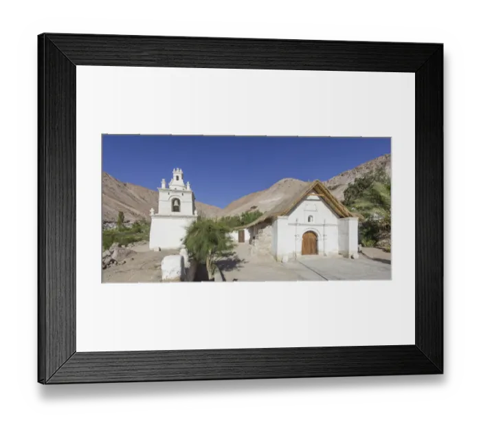 Framed Print : Church of San Pedro, Guanacagua, Arica y Parinacota Region, Chile