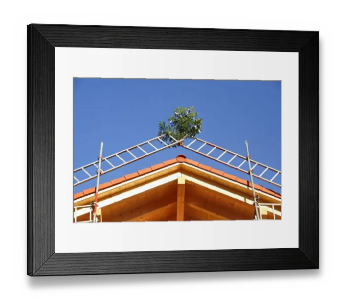 Framed Print : Topping out ceremony, Wolfratshausen, Upper Bavaria, Germany, Europe