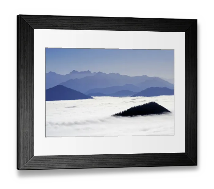 Framed Print : View from Brauneck to the Karwendel in fog, Lenggries, Upper Bavaria, Bavaria, Germany Framed Print : View from Brauneck to the Karwendel in fog, Lenggries, Upper Bavaria, Bavaria, Germany