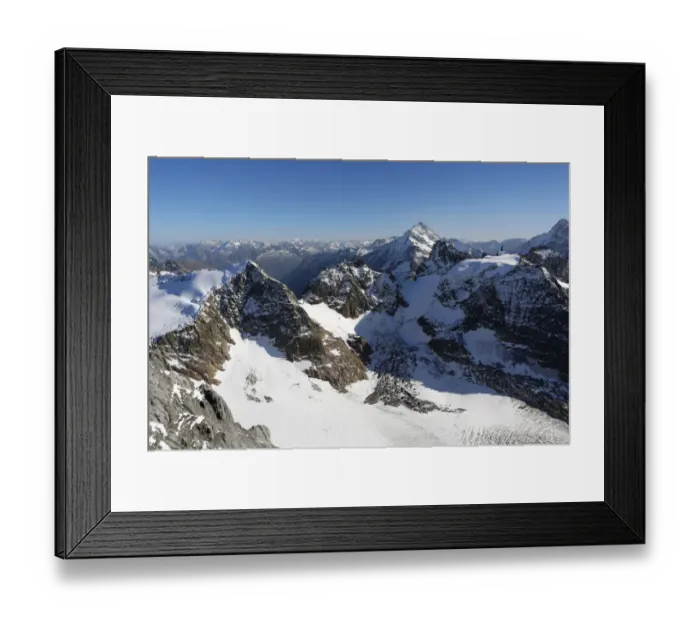 Framed Print : View from Titlis Mountain towards the Central Swiss Alps, Obwalden, Switzerland, Europe