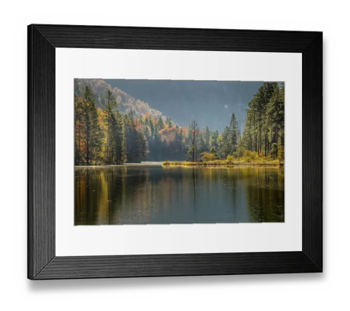 Framed Print : Autumn at Almsee lake, Gruenau im Almtal, Upper Austria, Austria Framed Print : Autumn at Almsee lake, Gruenau im Almtal, Upper Austria, Austria