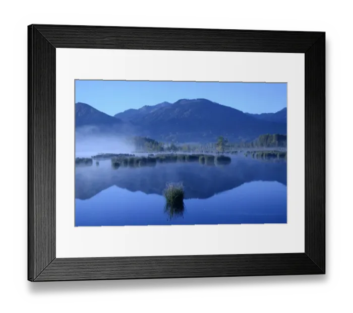 Framed Print : Morning mist over moorland, alpine foothills, Grundbeckenmoor marsh, Nicklheim, Bavaria, Germany, Europe Framed Print : Morning mist over moorland, alpine foothills, Grundbeckenmoor marsh, Nicklheim, Bavaria, Germany, Europe