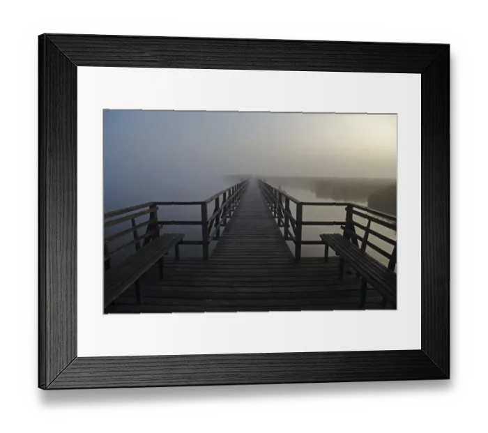 Framed Print : Federsee lake, Federsee lake pier, fog, morning mood, Upper Swabia, Baden-Wuerttemberg, Germany, Europe Framed Print : Federsee lake, Federsee lake pier, fog, morning mood, Upper Swabia, Baden-Wuerttemberg, Germany, Europe