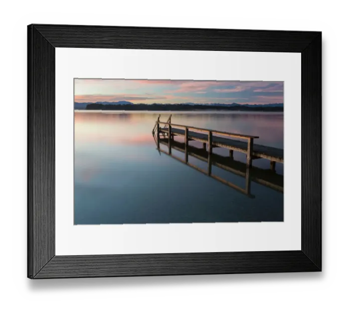 Framed Print : Early morning mood, jetty at Lake Starnberg near Tutzing, Bavaria, Germany, Europe, PublicGround Framed Print : Early morning mood, jetty at Lake Starnberg near Tutzing, Bavaria, Germany, Europe, PublicGround