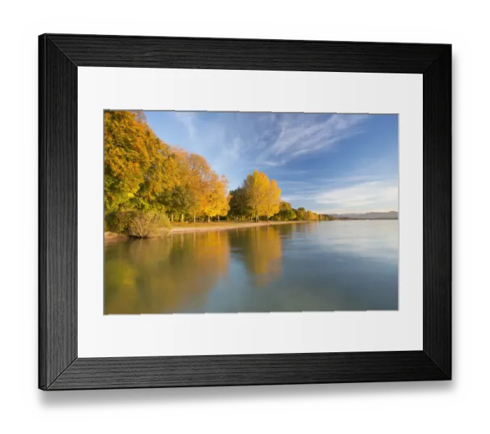 Framed Print : Autumn at Lake Starnberg near Ambach, Bavaria, Germany, Europe, PublicGround