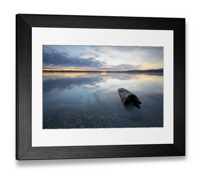 Framed Print : Early morning on Lake Starnberg near Seeshaupt, Bavaria, Germany, Europe, PublicGround