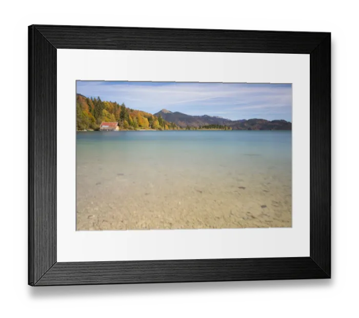 Framed Print : Autumn at Walchensee Lake, Bavaria, Germany, Europe Framed Print : Autumn at Walchensee Lake, Bavaria, Germany, Europe