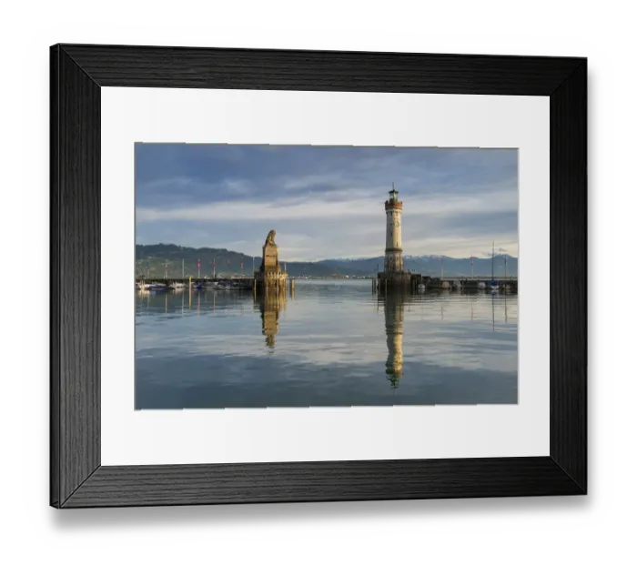 Framed Print : Harbour of Lindau with the Bavarian lion and a lighthouse, Lake Constance, Lake Constance, Lindau - Bodensee, Swabia, Bavaria, Germany Framed Print : Harbour of Lindau with the Bavarian lion and a lighthouse, Lake Constance, Lake Constance, Lindau - Bodensee, Swabia, Bavaria, Germany
