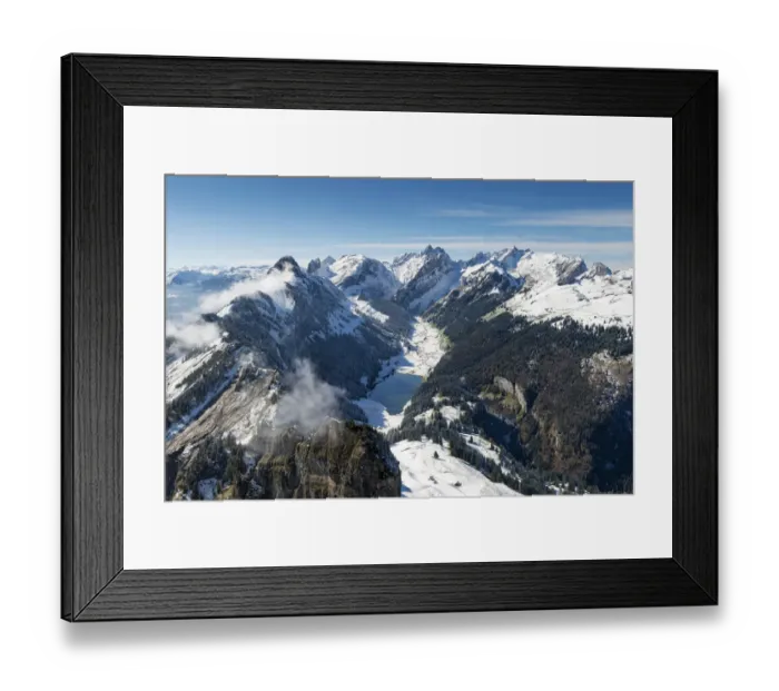 Framed Print : The snow-covered Appenzell Alps and lake Saemtisersee, canton of Appenzell Innerrhoden, Switzerland, Europe Framed Print : The snow-covered Appenzell Alps and lake Saemtisersee, canton of Appenzell Innerrhoden, Switzerland, Europe