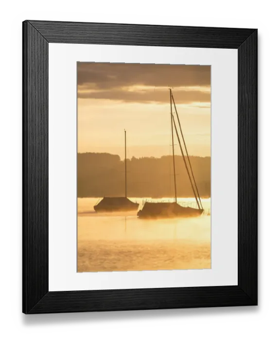 Framed Print : Early morning, boats on Lake Starnberg near Seeshaupt, Bavaria, Germany, Europe, PublicGround Framed Print : Early morning, boats on Lake Starnberg near Seeshaupt, Bavaria, Germany, Europe, PublicGround