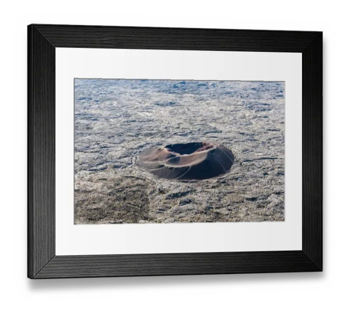 Framed Print : Formica Leo, a small ash crater at the Piton de la Fournaise volcano, cooled lava flow, Piton de la Fournaise, La Reunion, Reunion, France