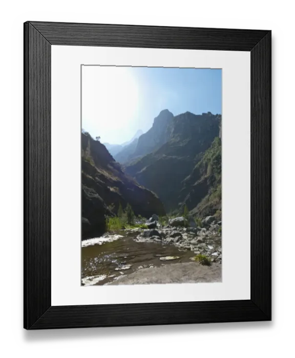 Framed Print : Clear stream in a deep ravine along the Sentier de la Chapelle route, Cilaos, La Reunion, Reunion, France Framed Print : Clear stream in a deep ravine along the Sentier de la Chapelle route, Cilaos, La Reunion, Reunion, France